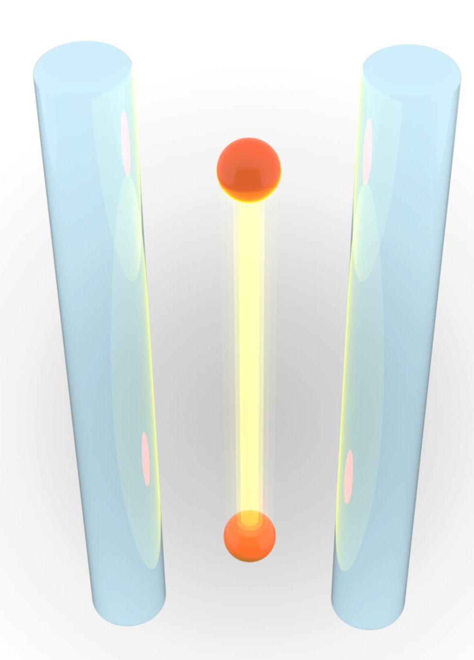 Composite nanofiber waveguide illustration